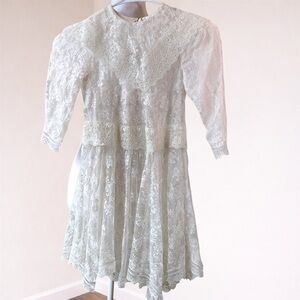 Vintage Jessica McClintock Gunne Sax Girls Lace Dress Size 5
